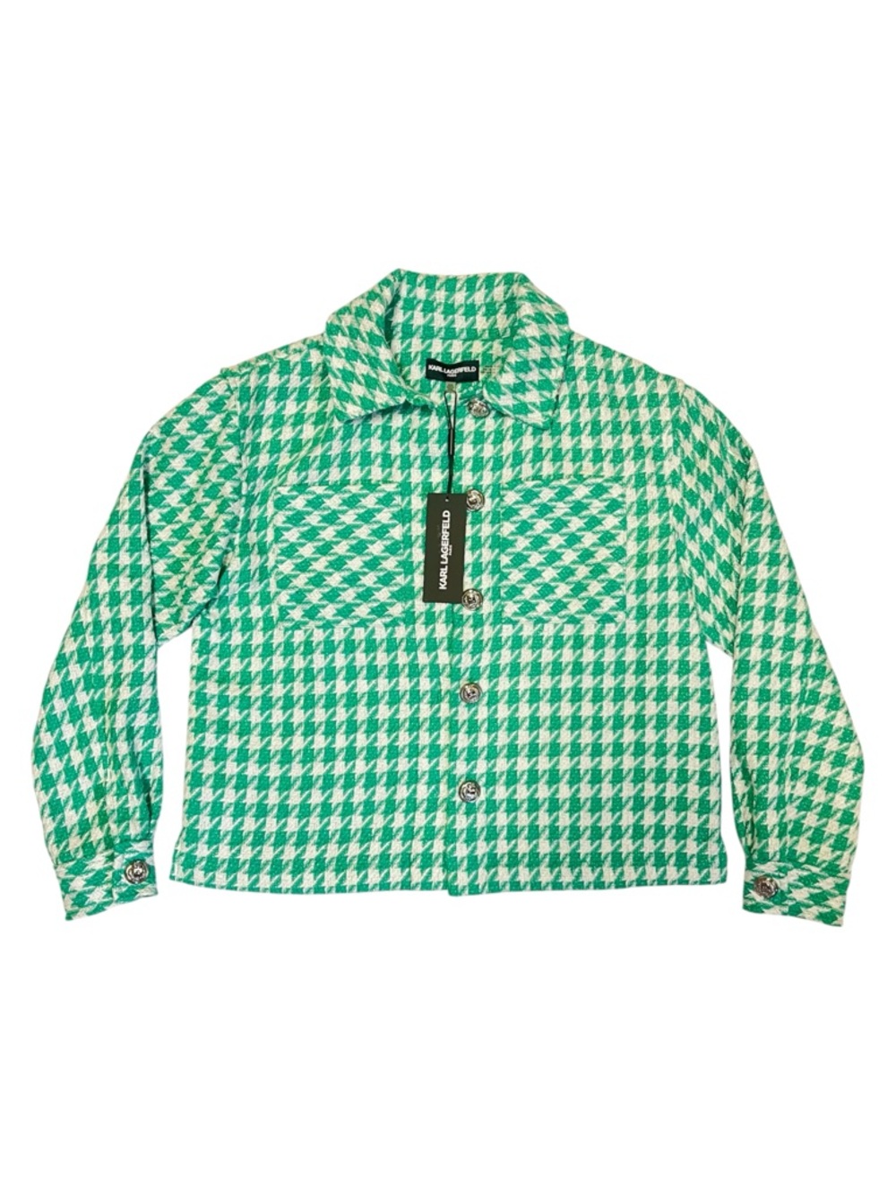 Auth NWT Karl Lagerfeld Paris Houndstooth Jacket
